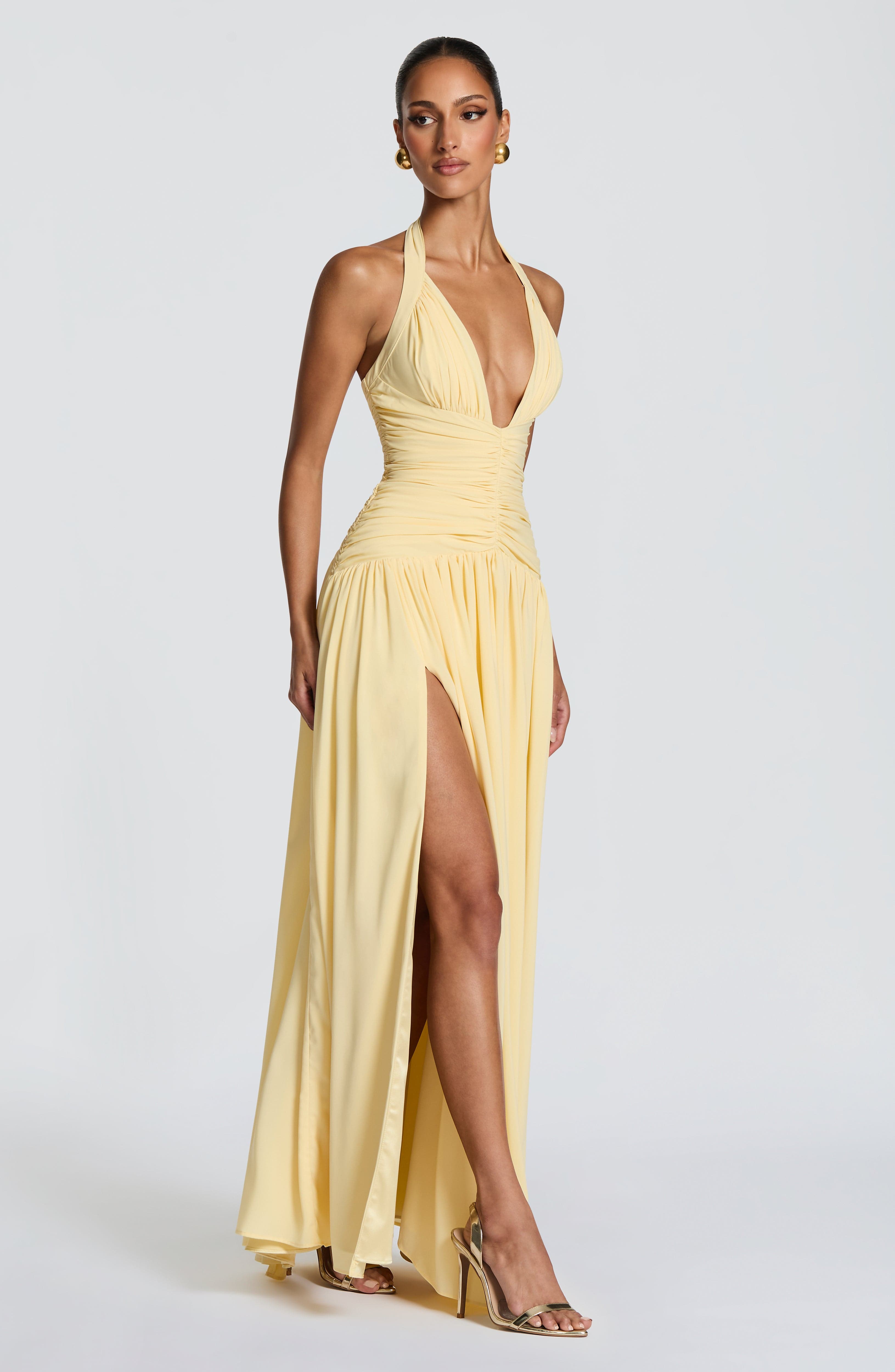 Amaris Maxi Dress - Lemon