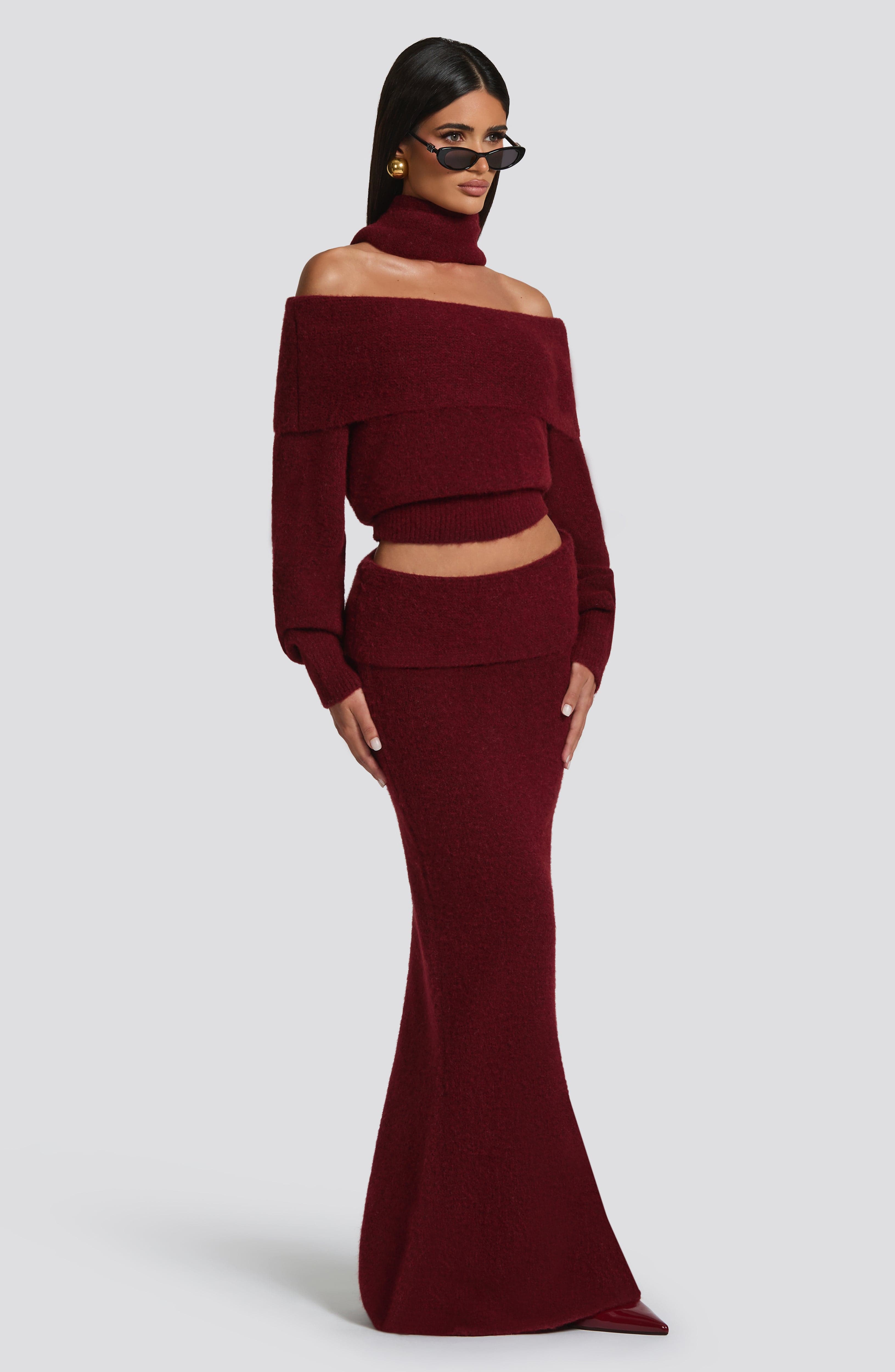 Andie Maxi Skirt - Burgundy