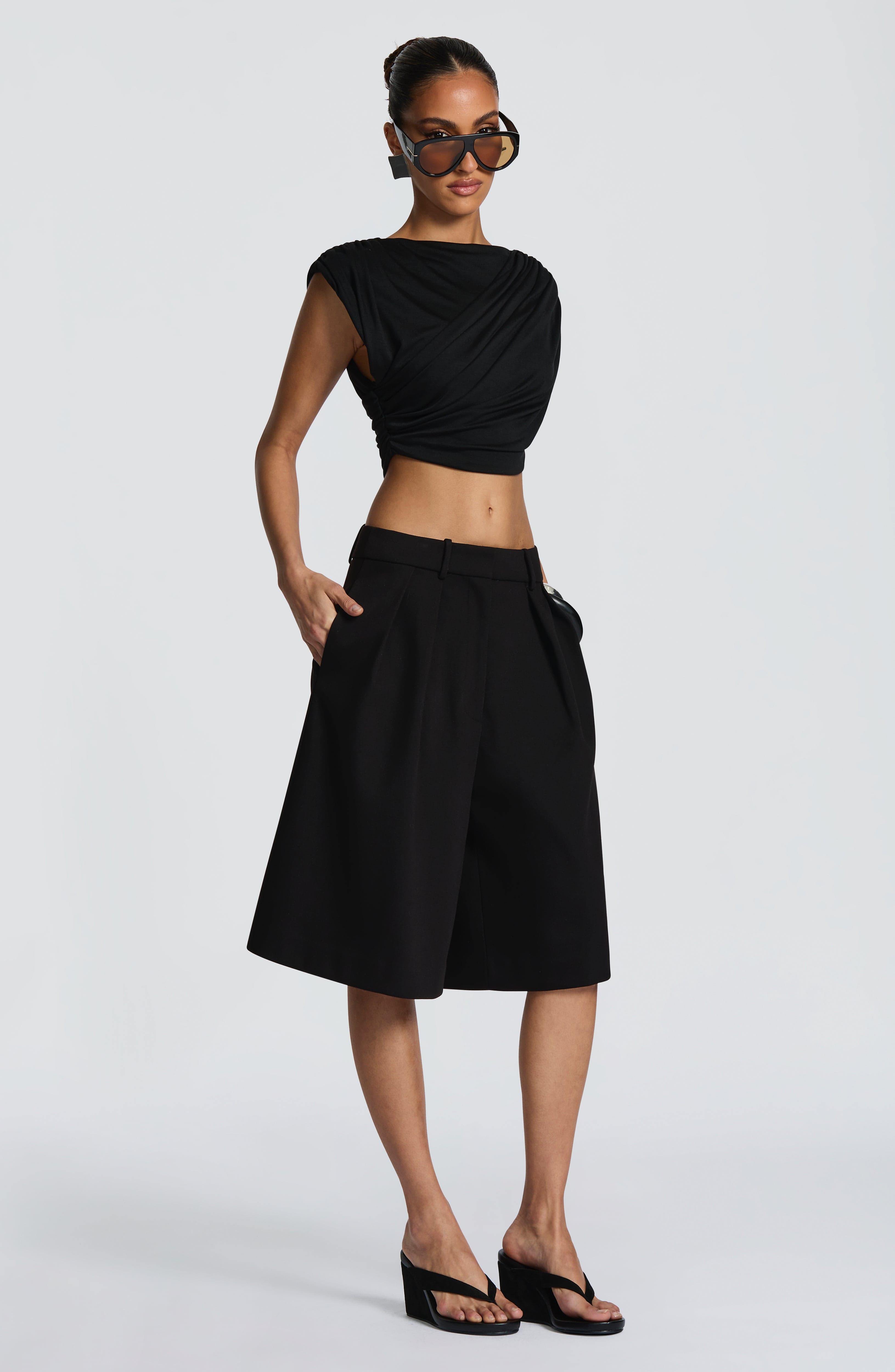 Ausra Bermuda Shorts - Black