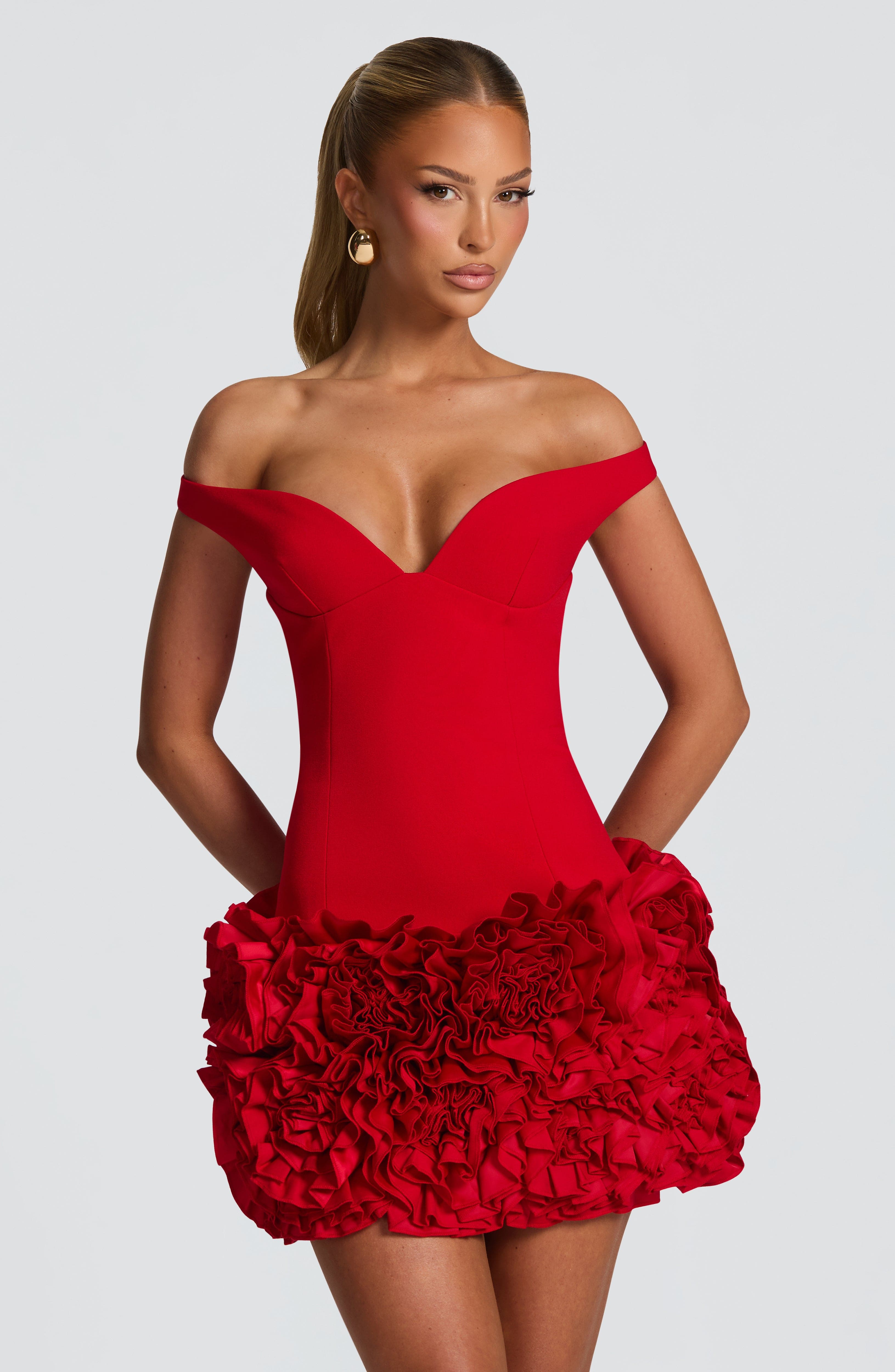 Aveta Mini Dress - Red Dress Babyboo Fashion Premium Exclusive Design