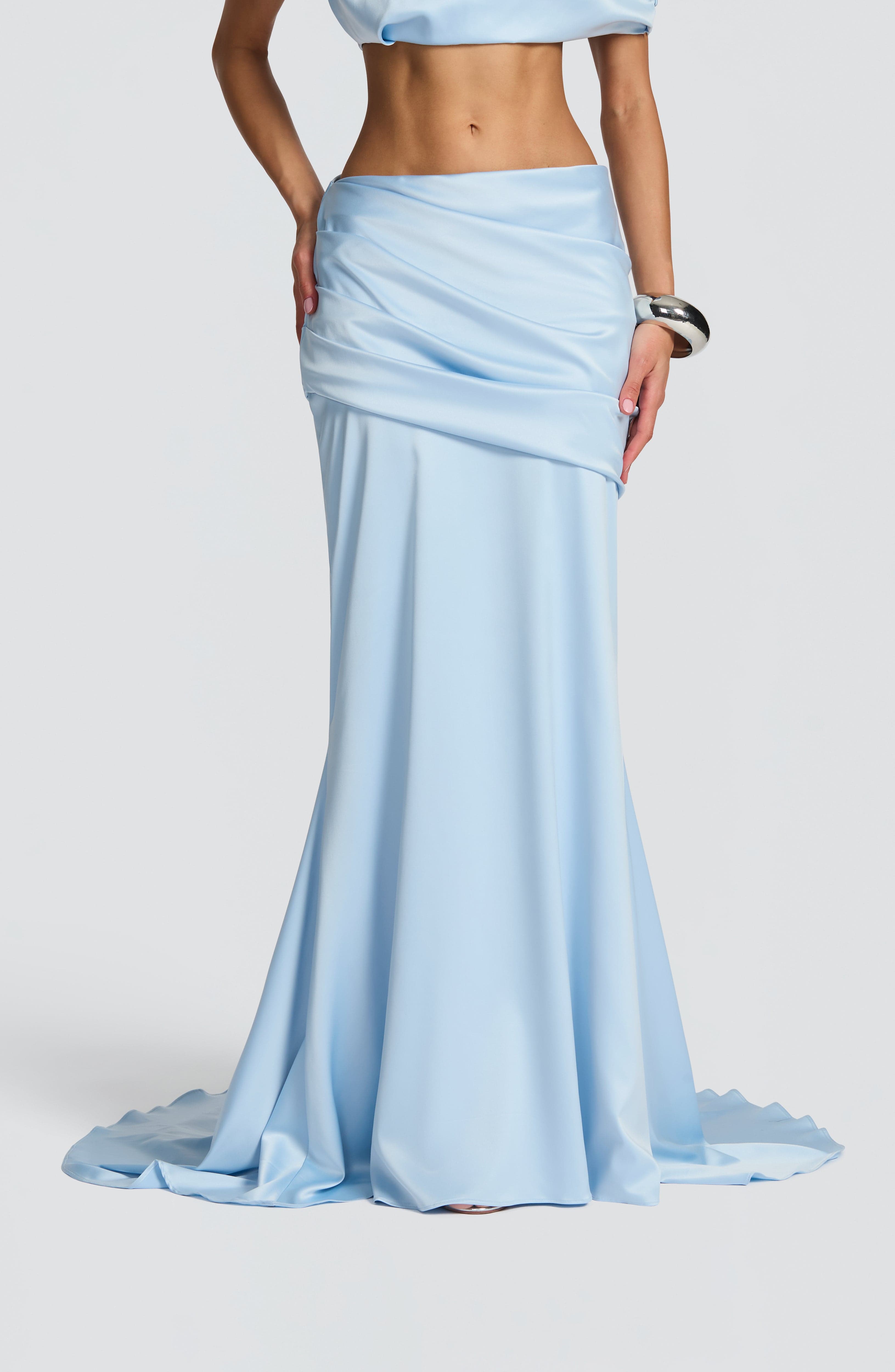 Claudette Maxi Skirt - Glacier Blue
