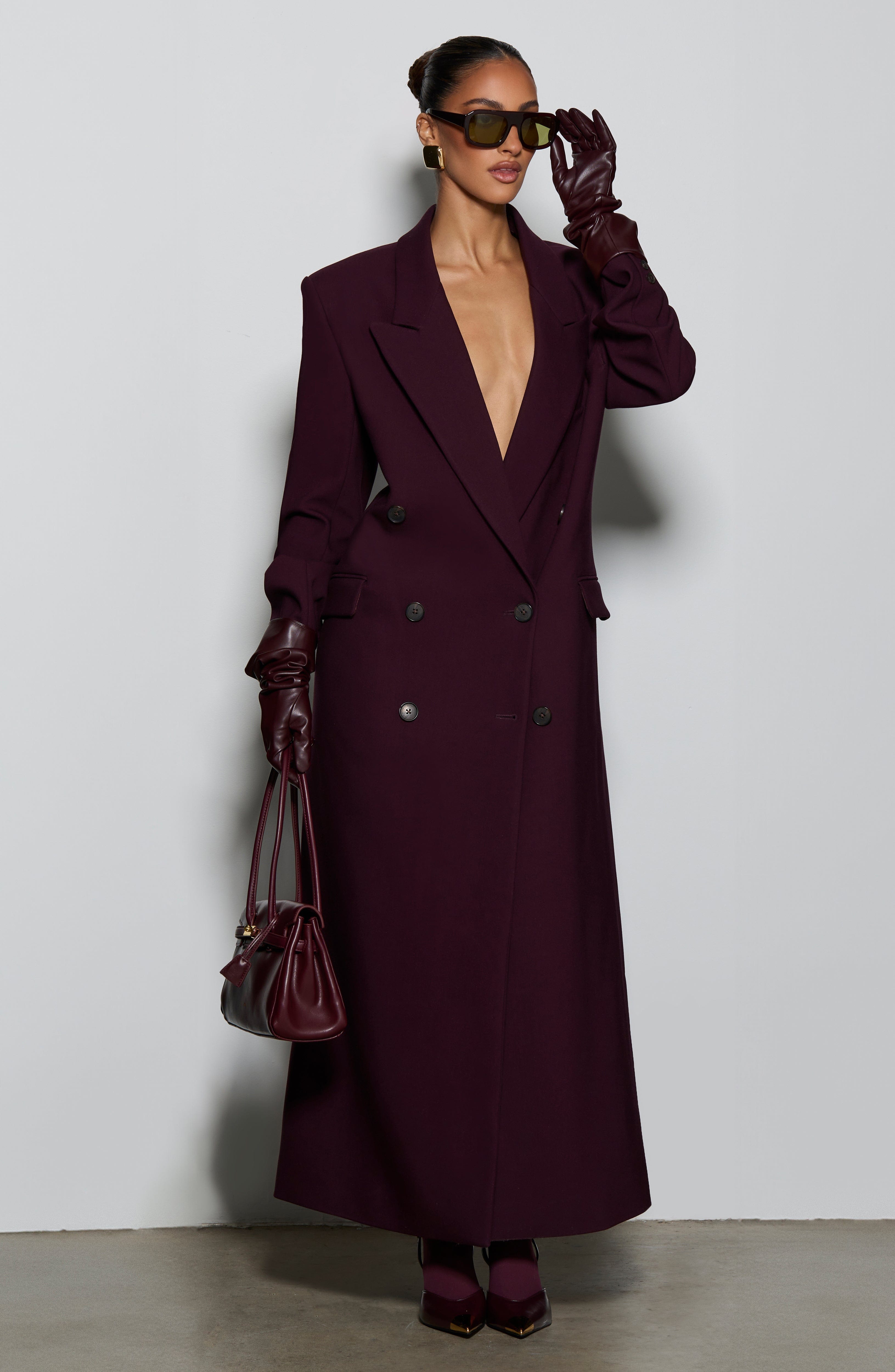 Michelle Coat - Plum Jacket Babyboo Fashion Premium Exclusive Design