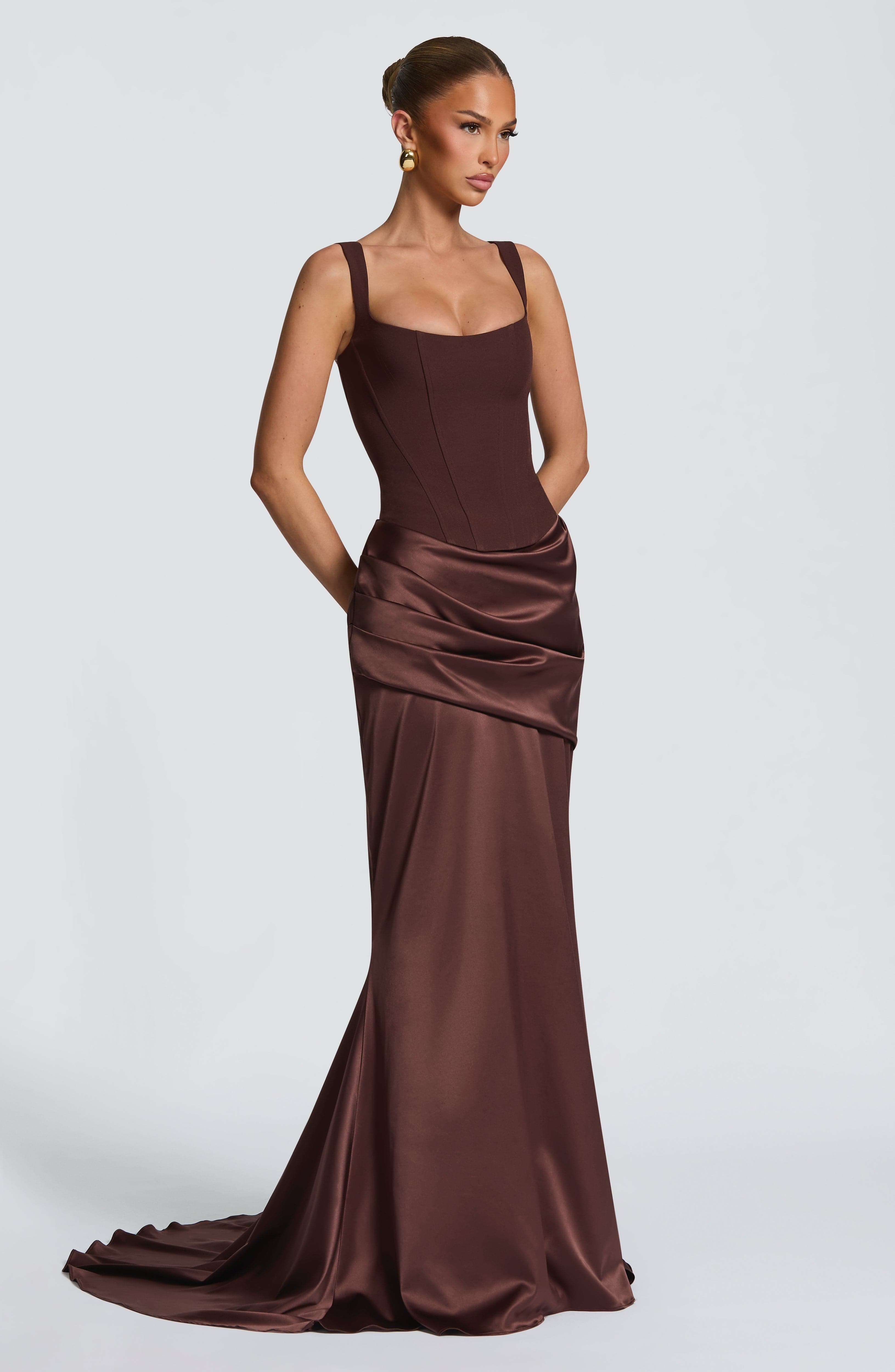 Nixie Corset - Plum Brown