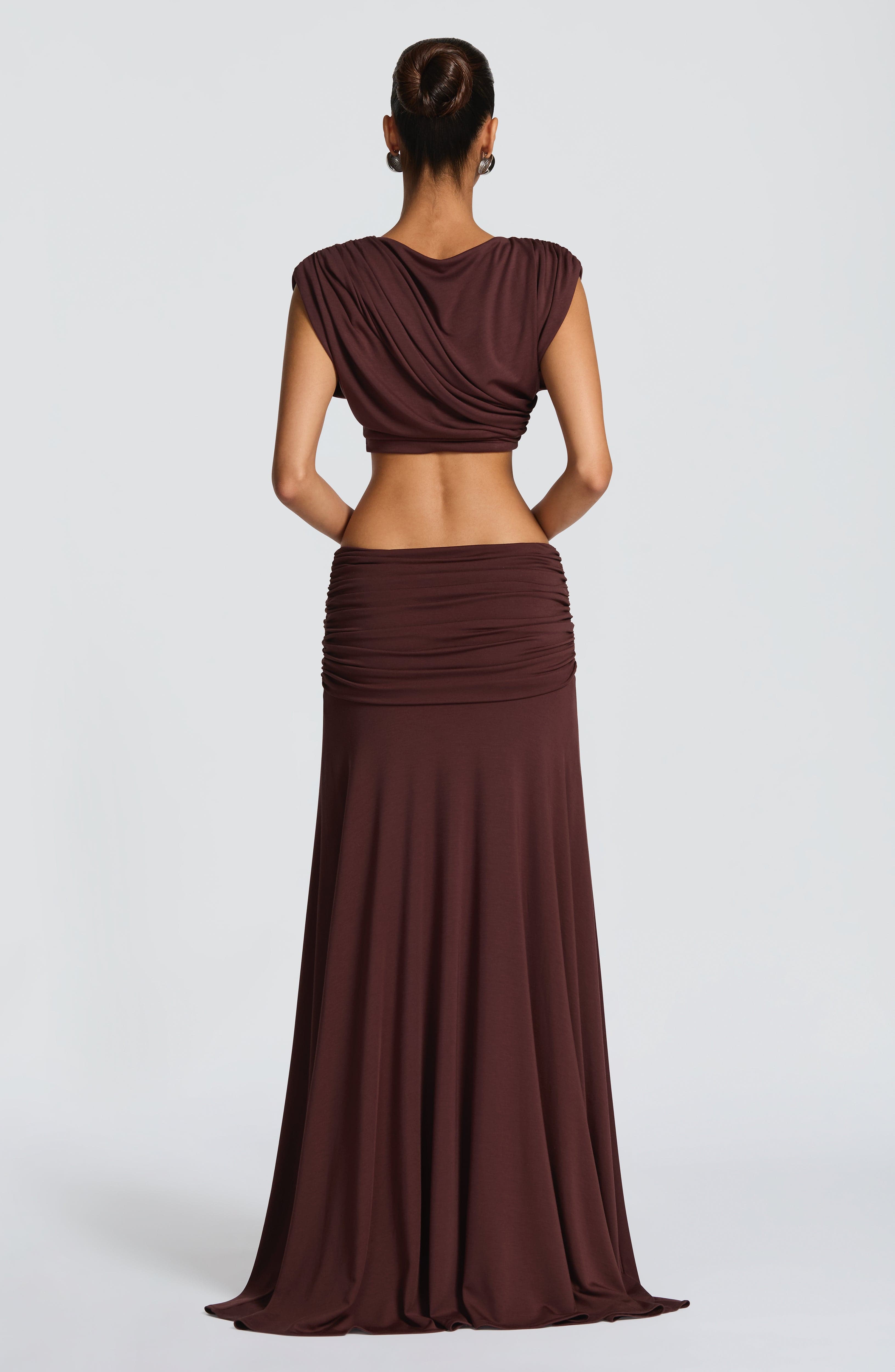 Paige Maxi Skirt - Plum Brown