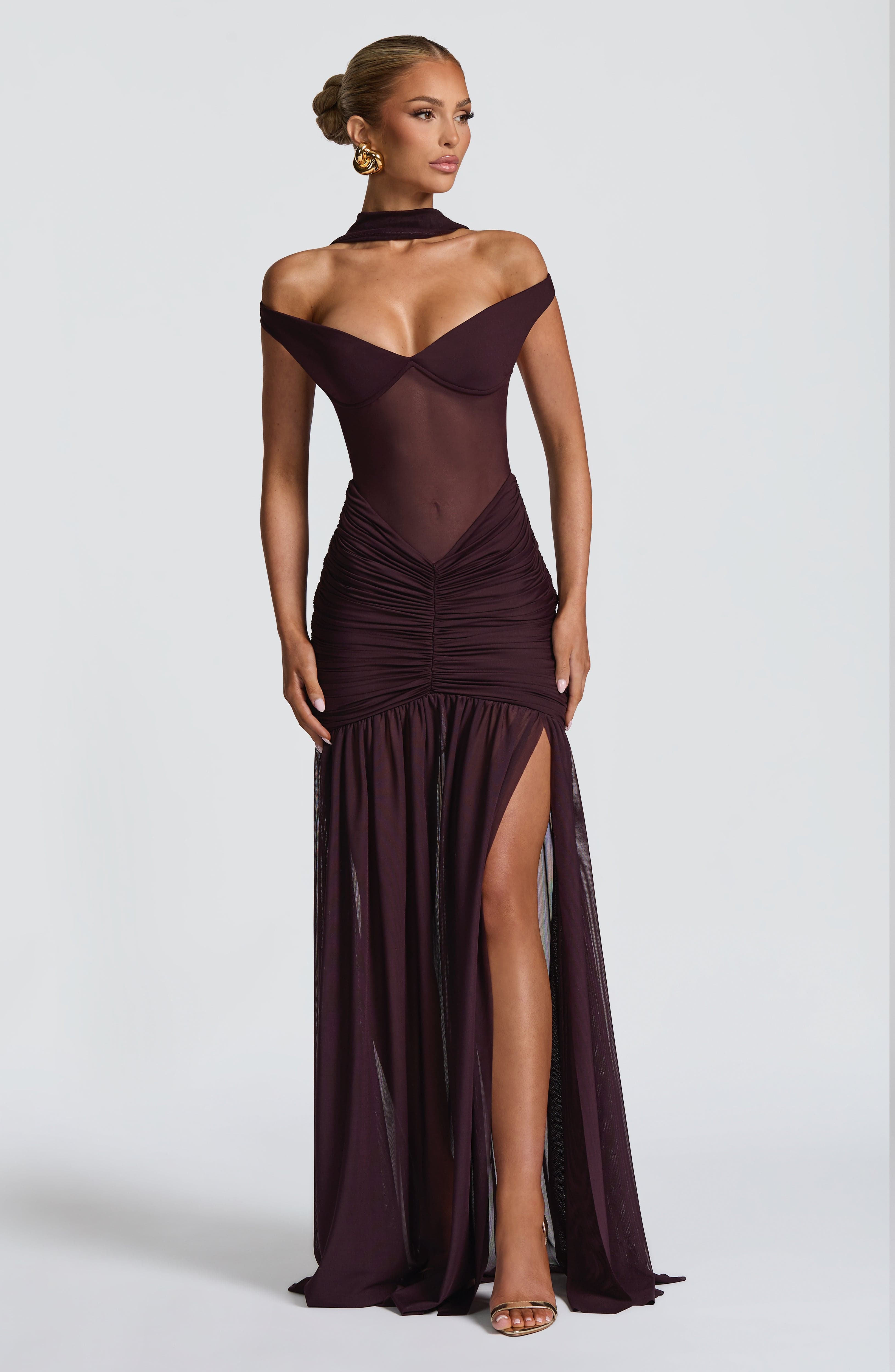Alaia Maxi Dress - Plum