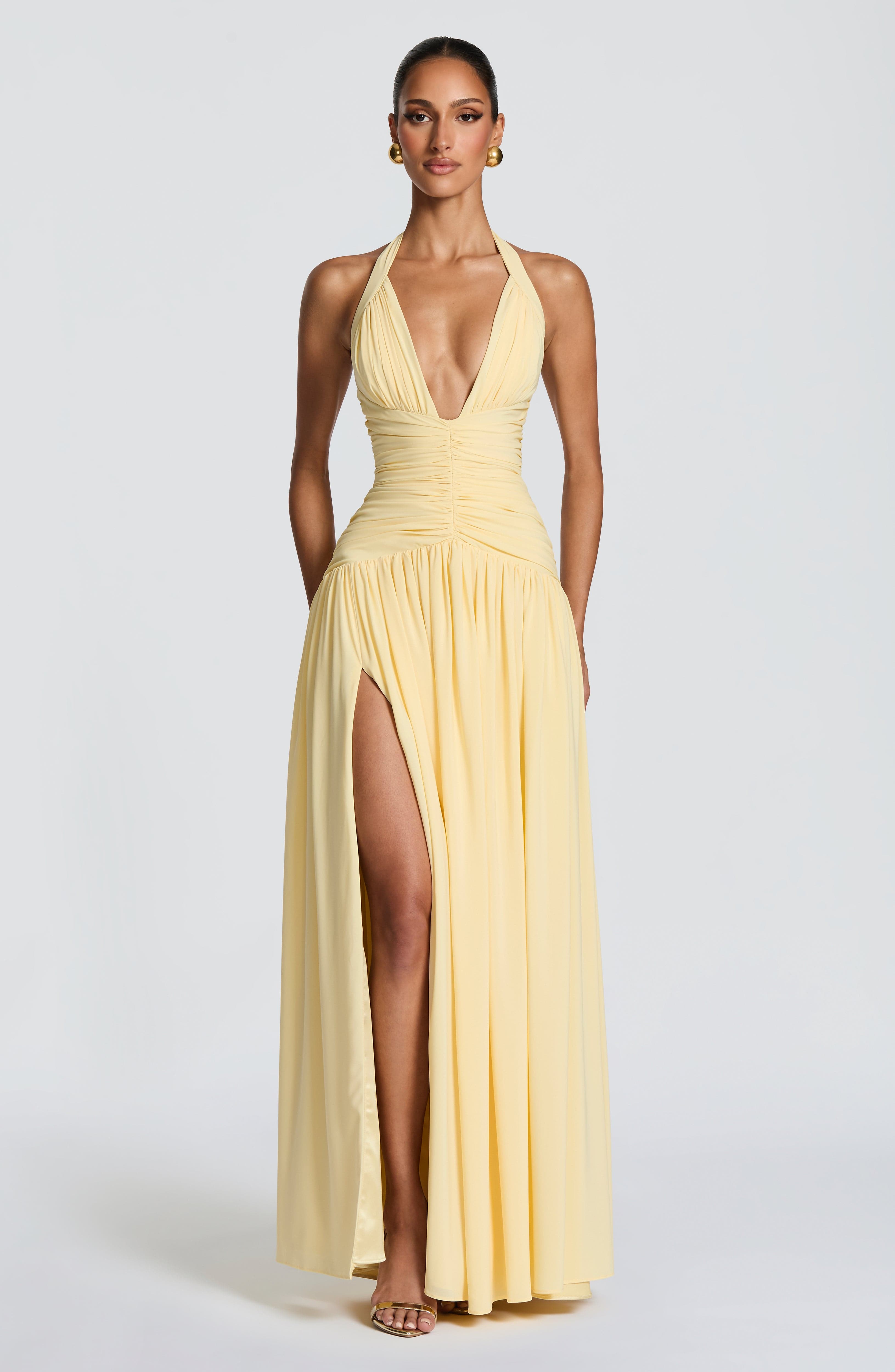 Amaris Maxi Dress - Lemon Dress XS Babyboo Fashion Premium Exclusive Design