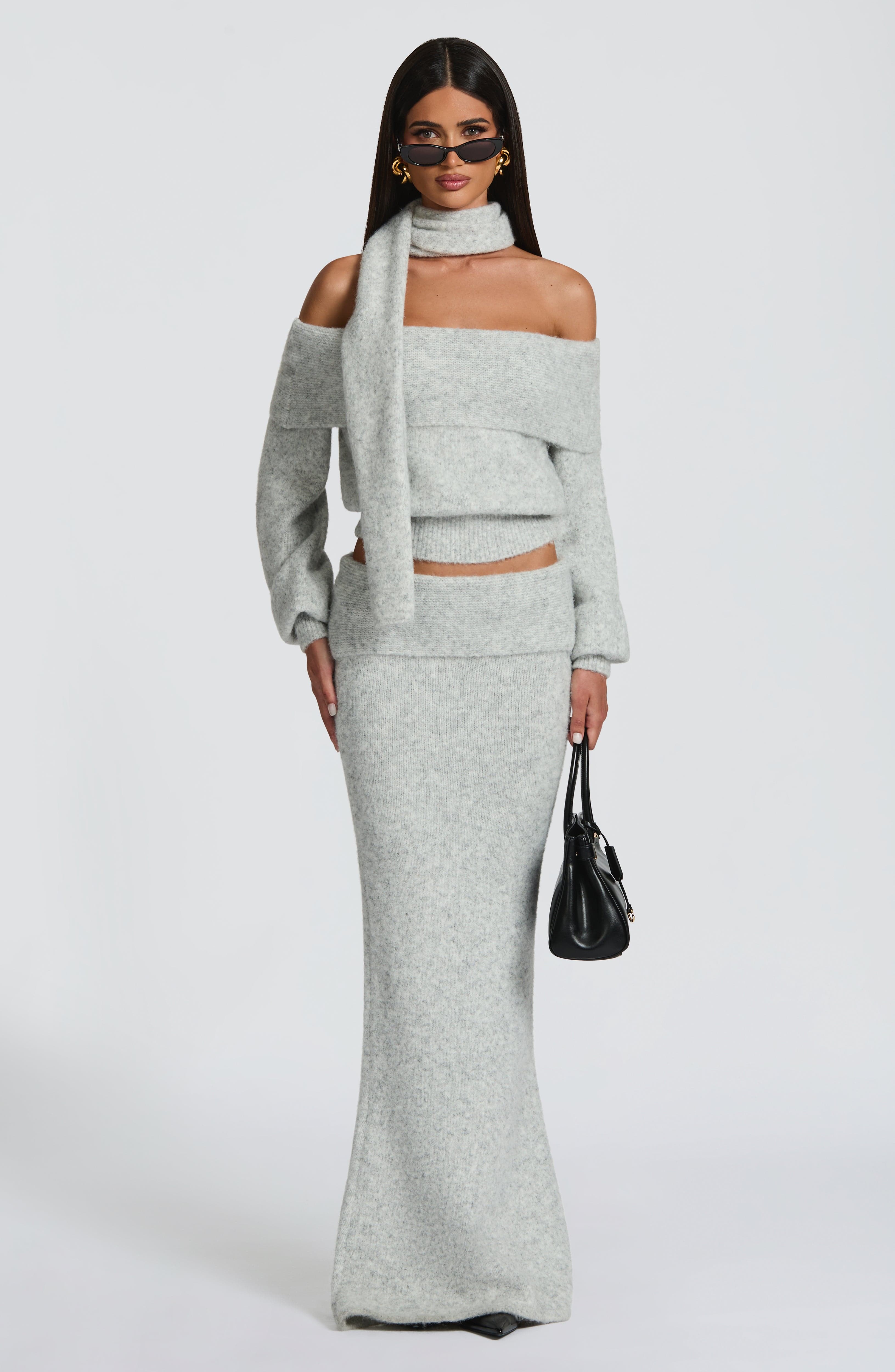 Andie Top - Light Grey Marl