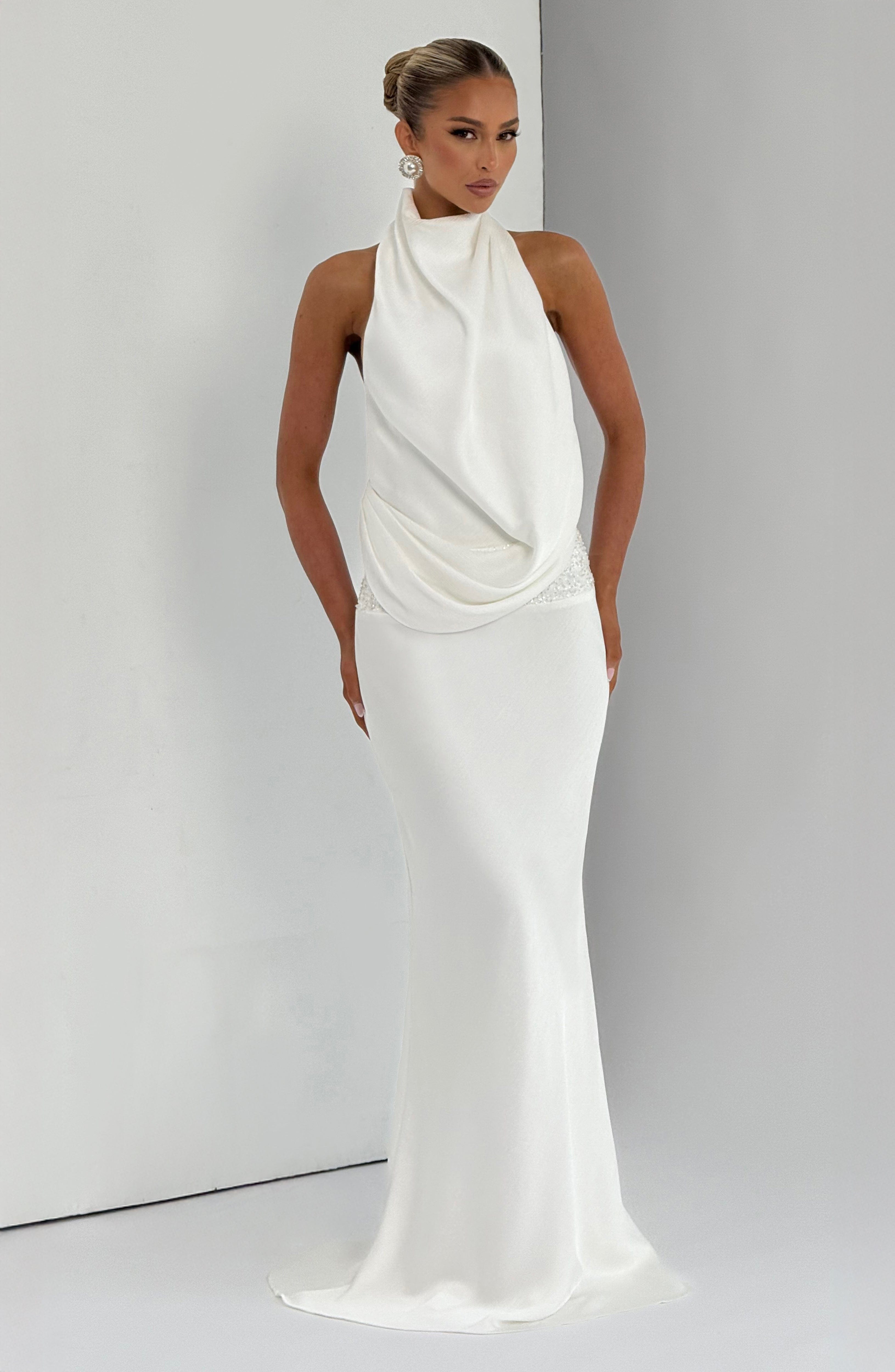 Armelle Maxi Dress - Ivory Dress Babyboo Fashion Premium Exclusive Design
