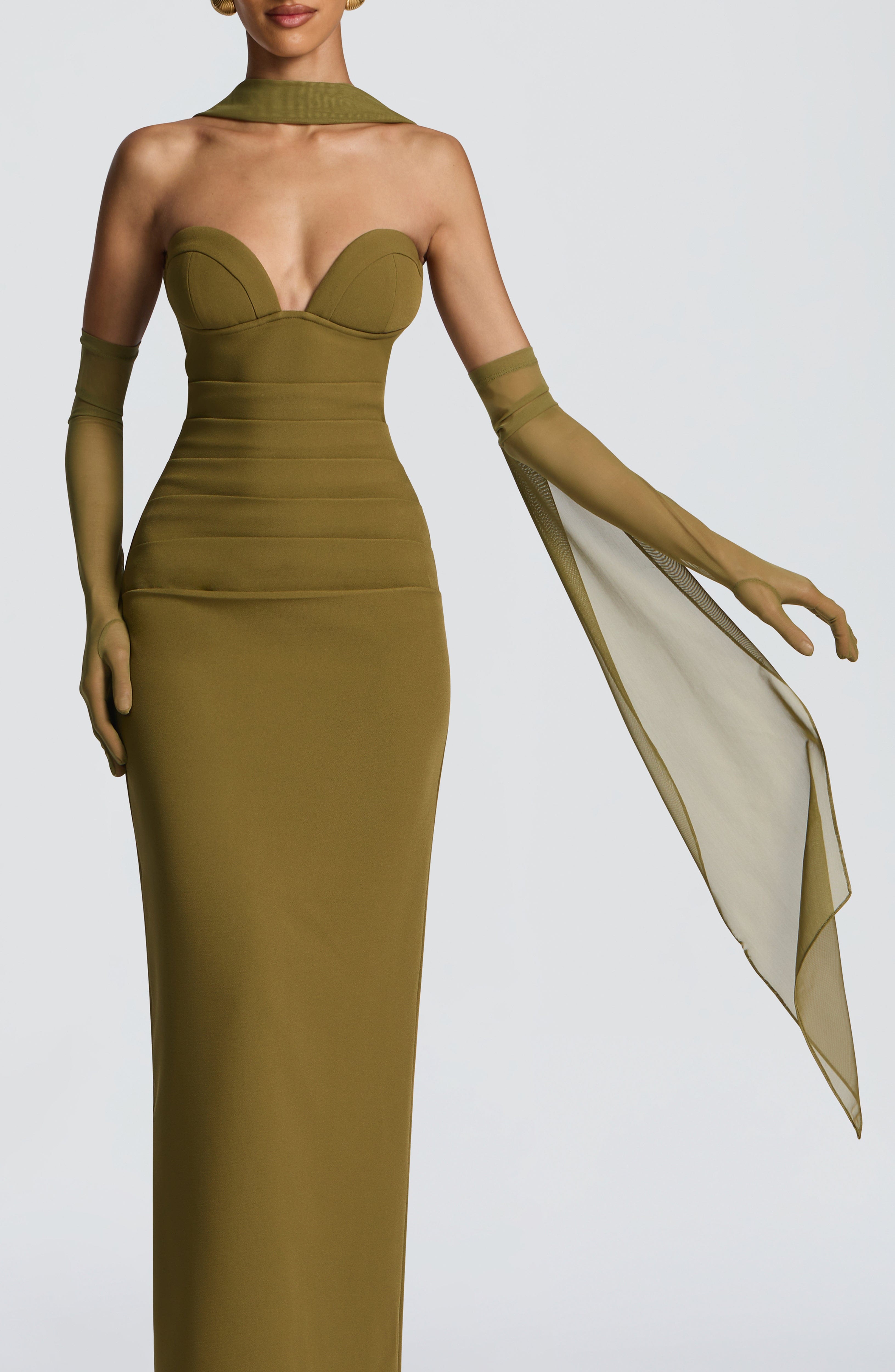 Ayla Scarf - Deep Olive Accessories ONE SIZE Babyboo Fashion Premium Exclusive Design