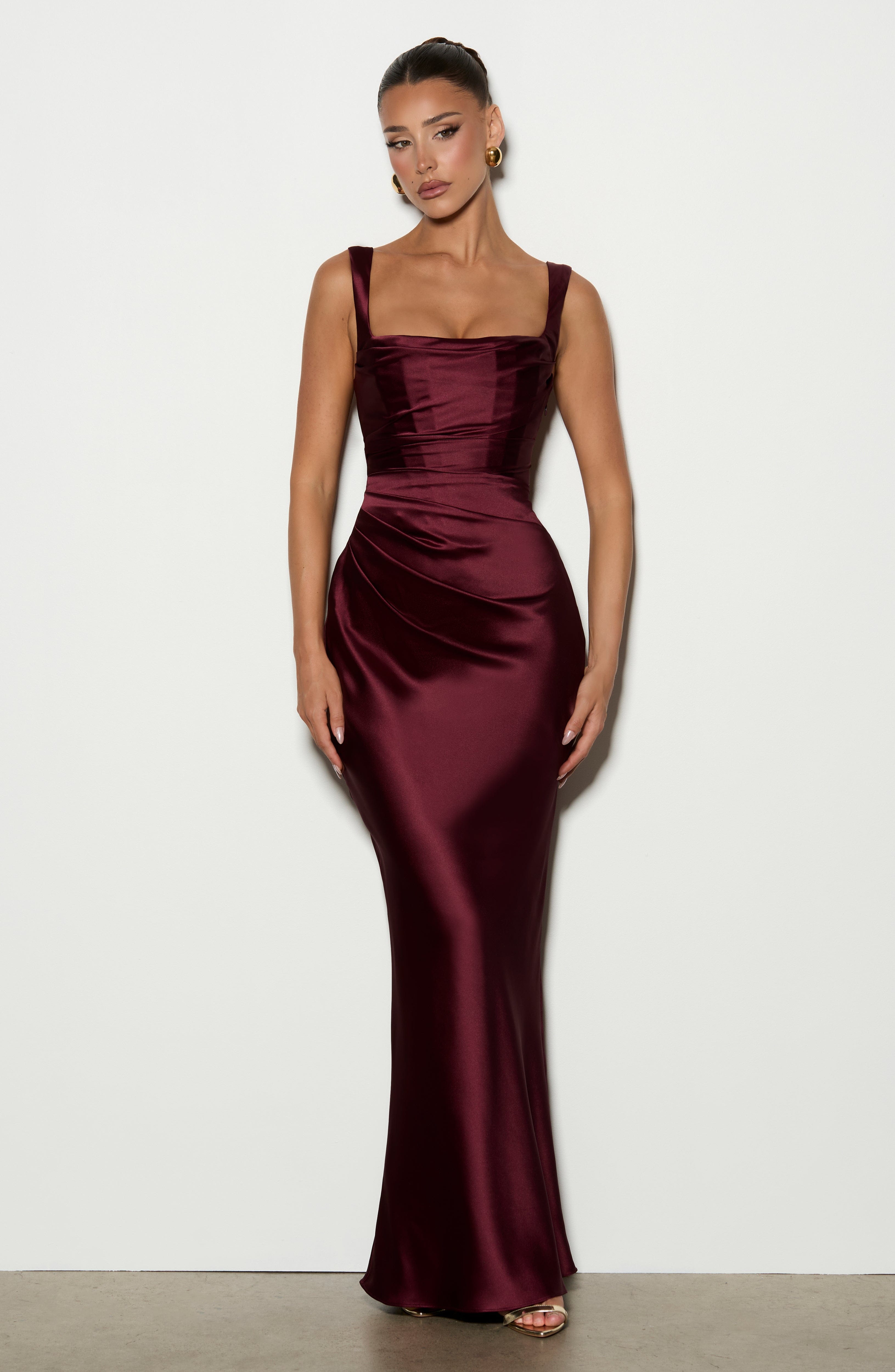 Calanthe Maxi Dress - Cherry Lacquer Dress XS Babyboo Fashion Premium Exclusive Design