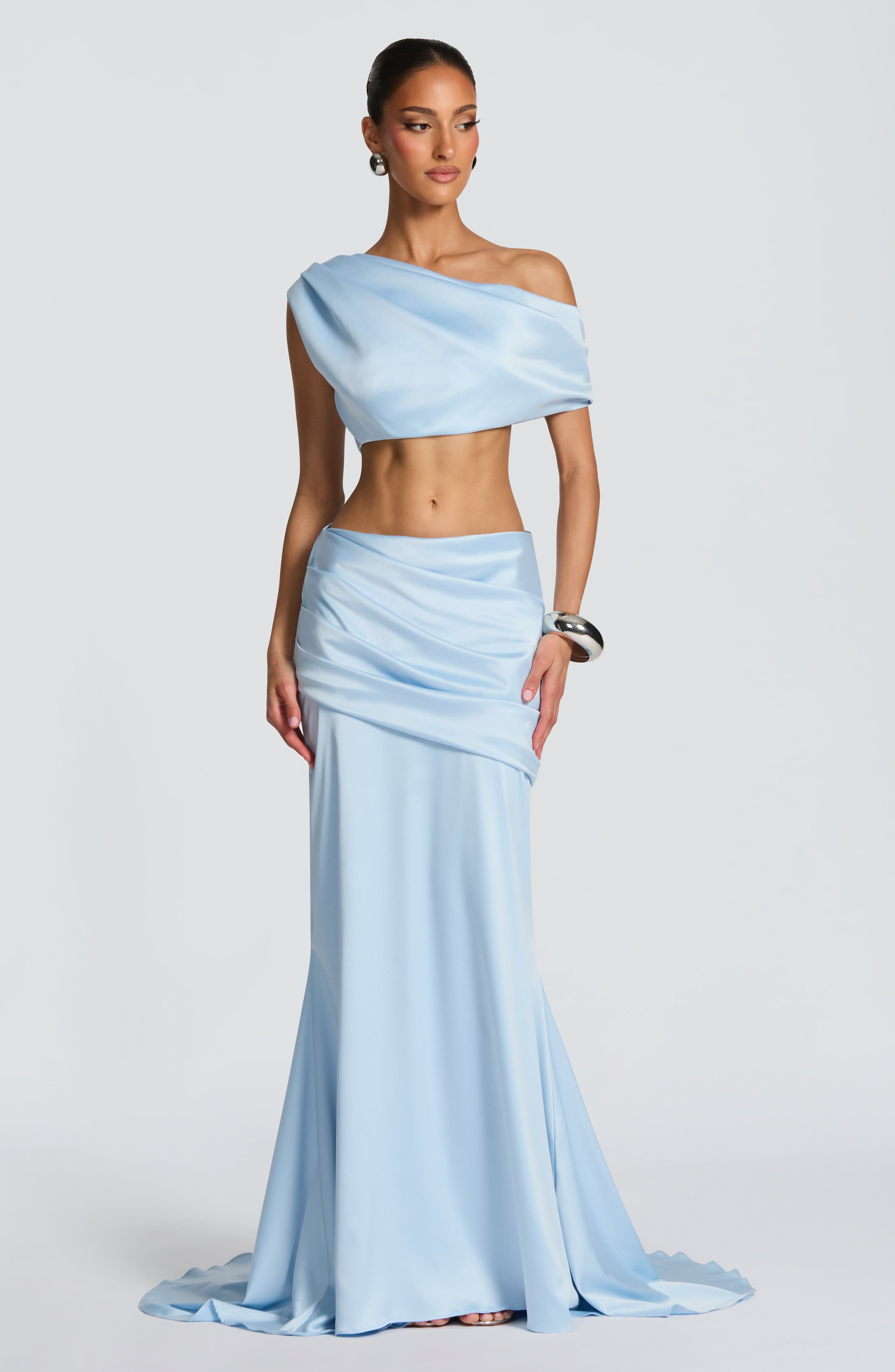Claudette Maxi Skirt - Glacier Blue