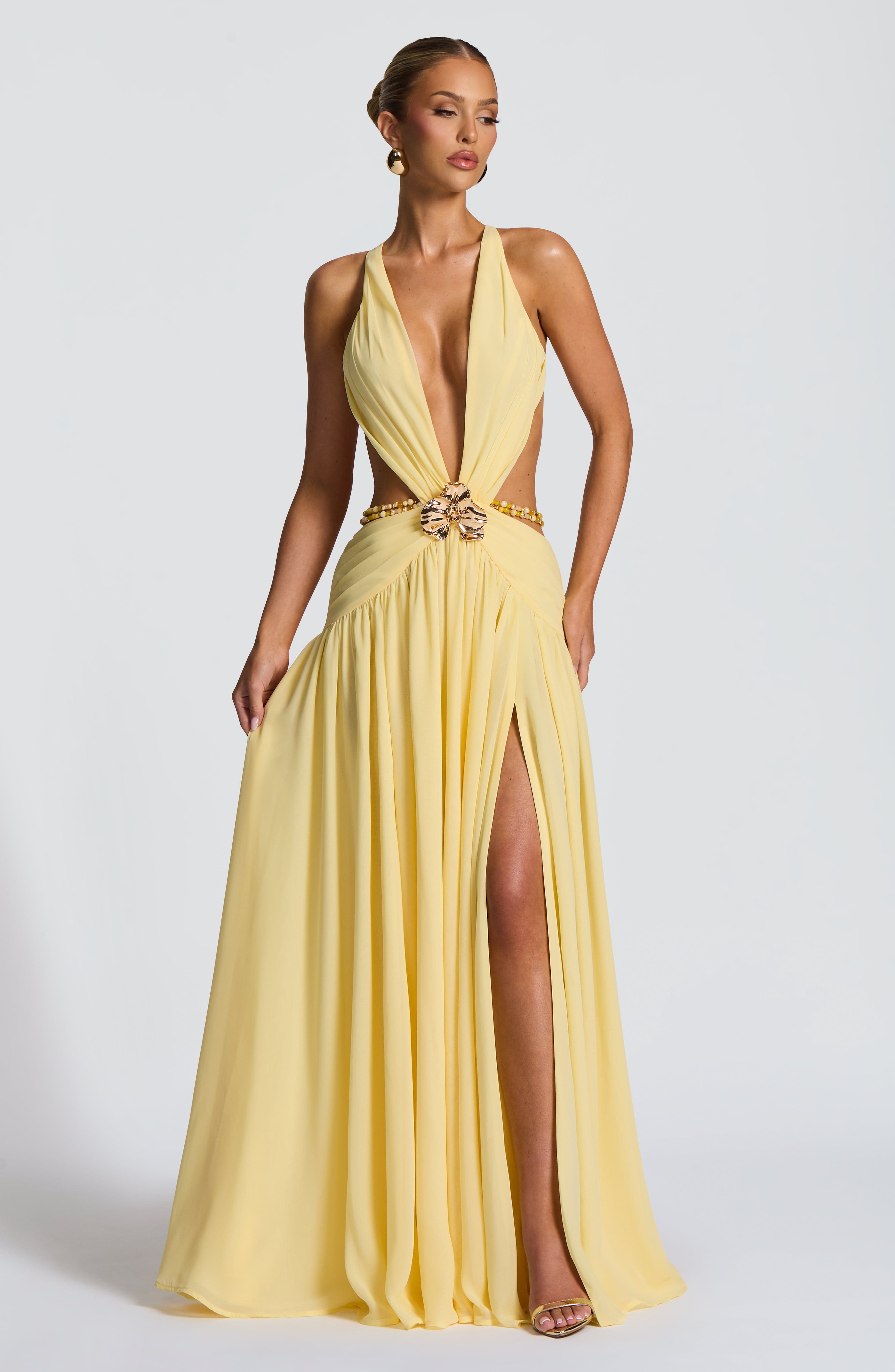 Indianna Maxi Dress - Lemon Dress Babyboo Fashion Premium Exclusive Design