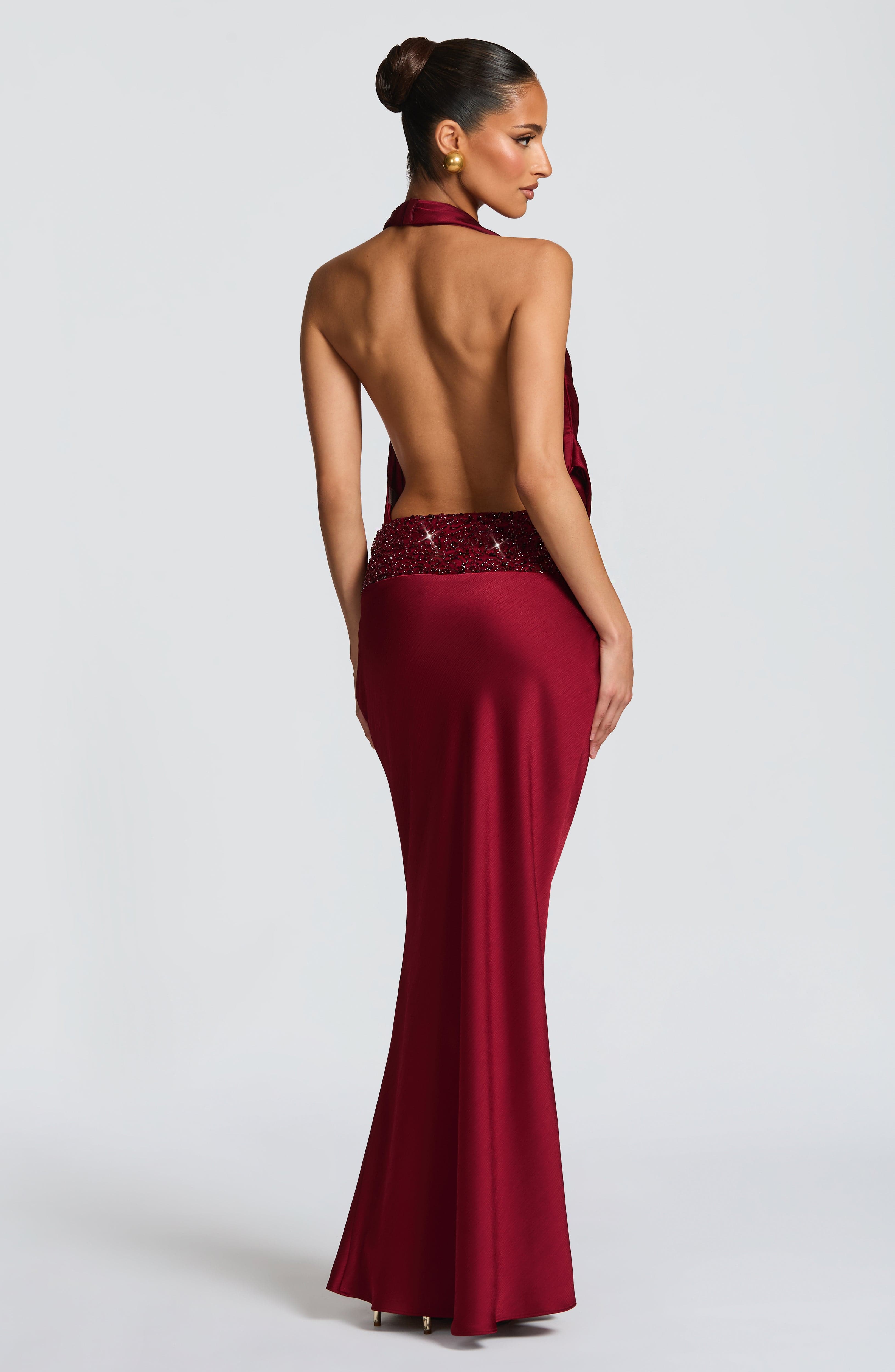 Ira Maxi Skirt - Burgundy