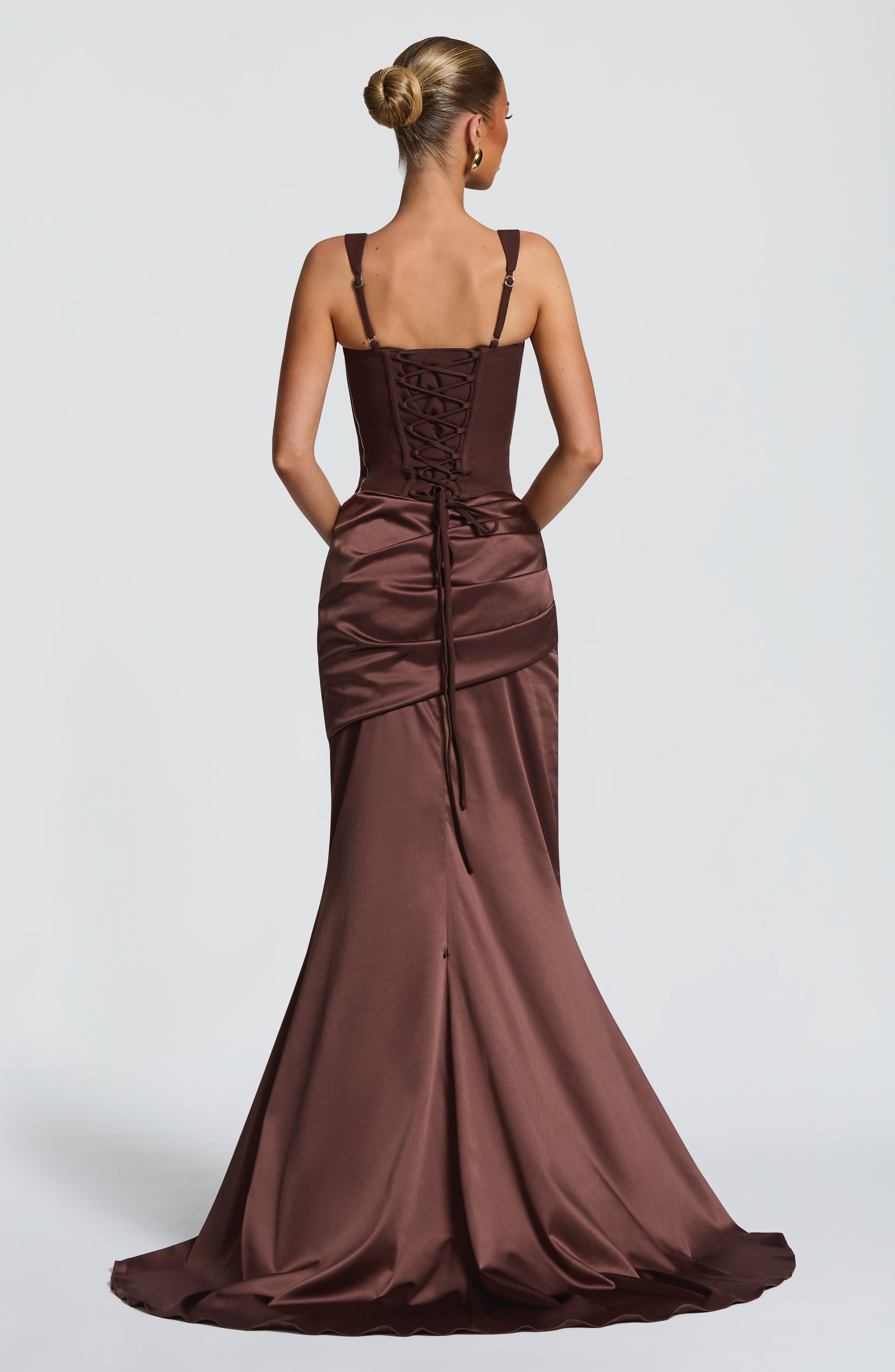 Nixie Corset - Plum Brown