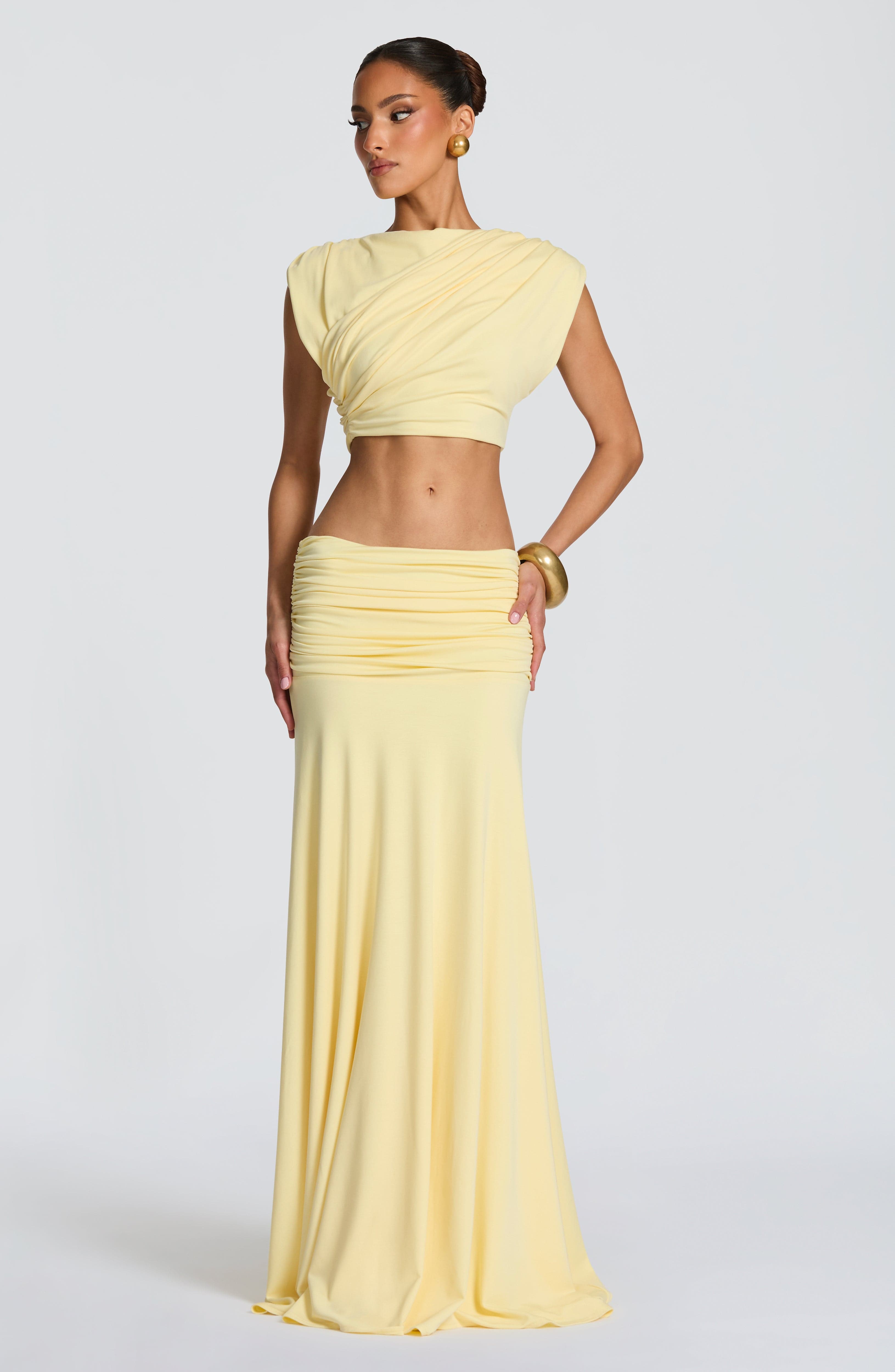 Paige Maxi Skirt - Lemon