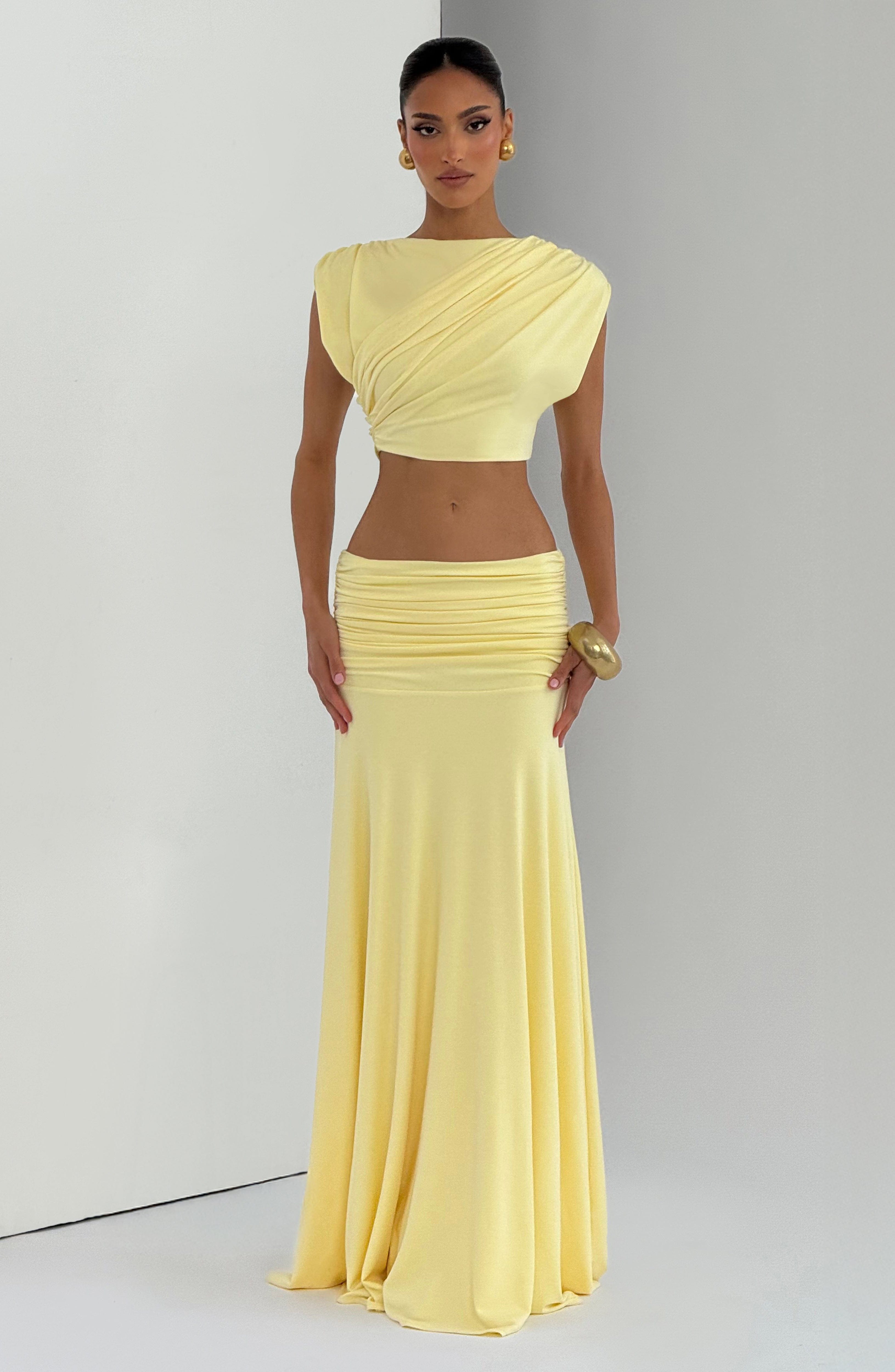 Paige Maxi Skirt - Lemon